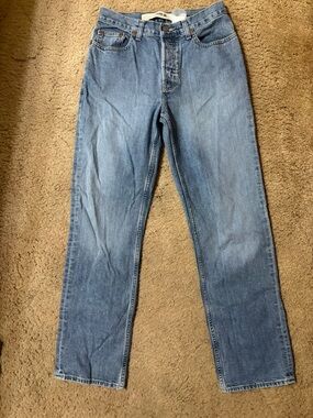 Vintage Y2K Gap Loose Jeans Size 4 Light Wash Strsight Leg 100% Cotton